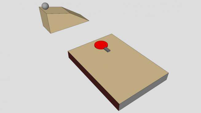 简单物理乒乓球SU模型下载_sketchup草图大师SKP模型