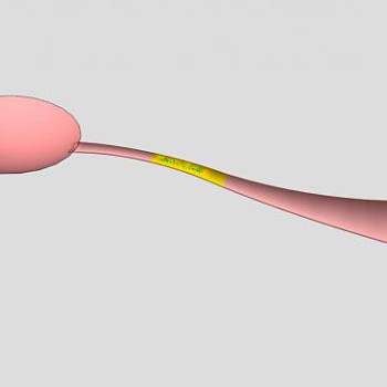 心形镂空柄粉色汤匙SU模型下载_sketchup草图大师SKP模型