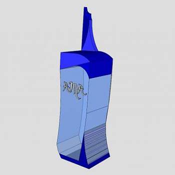 绿色环保矿泉水瓶SU模型下载_sketchup草图大师SKP模型