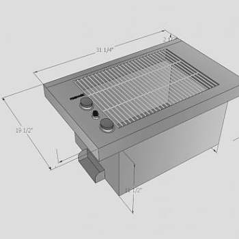 庭院燃气烧烤架SU模型下载_sketchup草图大师SKP模型