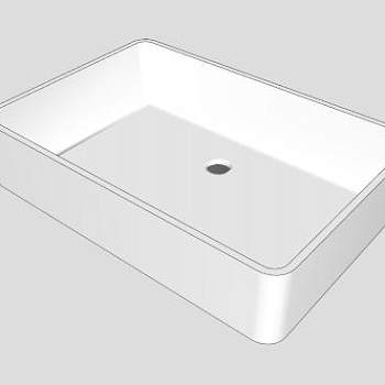 盥洗室台盆SU模型下载_sketchup草图大师SKP模型