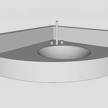 扇形台上盆SU模型下载_sketchup草图大师SKP模型