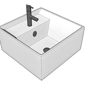 浴室洗手盆SU模型下载_sketchup草图大师SKP模型