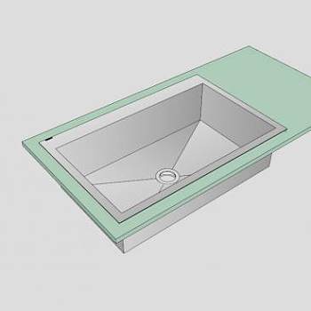 水槽和置物架SU模型下载_sketchup草图大师SKP模型