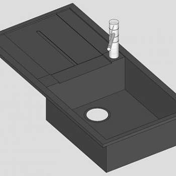 铂浪高厨房水槽SU模型下载_sketchup草图大师SKP模型