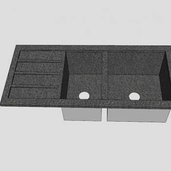 厨房树脂水槽SU模型下载_sketchup草图大师SKP模型