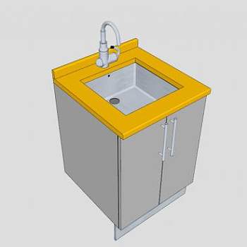 橱柜水槽组合SU模型下载_sketchup草图大师SKP模型