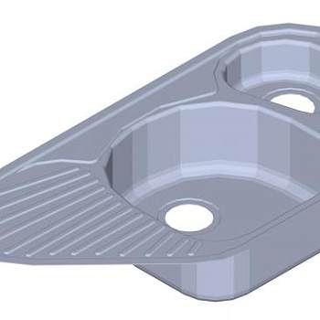 异型水槽SU模型下载_sketchup草图大师SKP模型