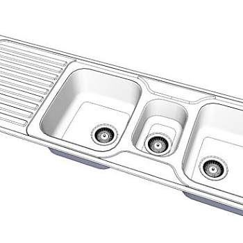 嵌入式沥水台水槽SU模型下载_sketchup草图大师SKP模型