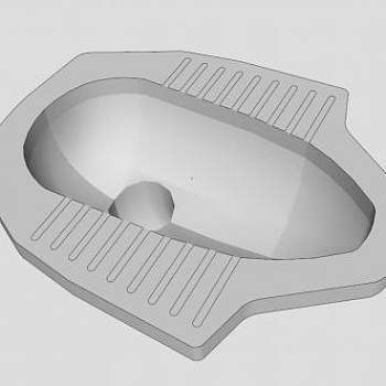 蹲式厕所SU模型下载_sketchup草图大师SKP模型