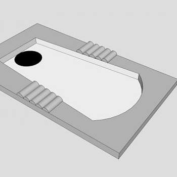 蹲厕SU模型下载_sketchup草图大师SKP模型