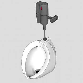 现代小便斗SU模型下载_sketchup草图大师SKP模型