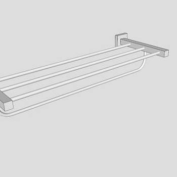 双杆毛巾架SU模型下载_sketchup草图大师SKP模型