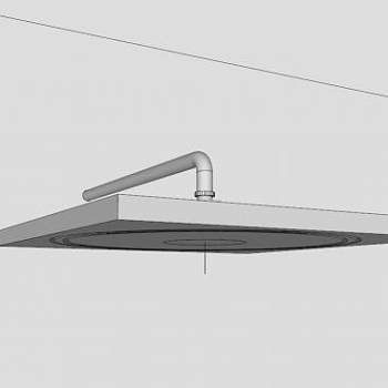 矩形淋浴头SU模型下载_sketchup草图大师SKP模型