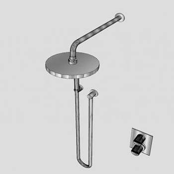 淋浴喷头固定装置SU模型下载_sketchup草图大师SKP模型