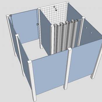卫浴淋浴室设备SU模型下载_sketchup草图大师SKP模型