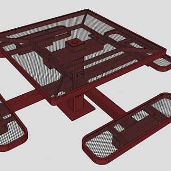 儿童广场便携式野餐桌SU模型下载_sketchup草图大师SKP模型