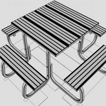 座位方桌八仙桌SU模型下载_sketchup草图大师SKP模型