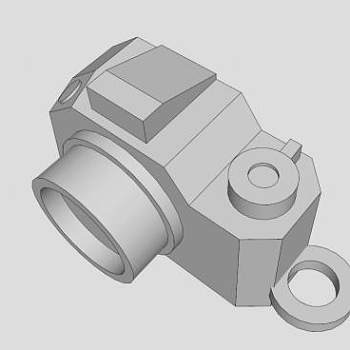 单反相机钥匙链SU模型下载_sketchup草图大师SKP模型