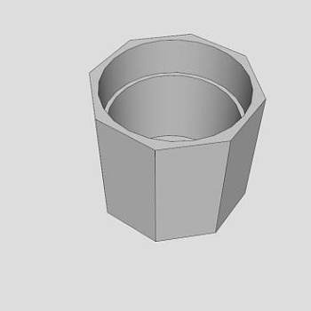 现代摆件白色花盆SU模型下载_sketchup草图大师SKP模型