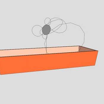 橘色盆栽花瓶SU模型下载_sketchup草图大师SKP模型