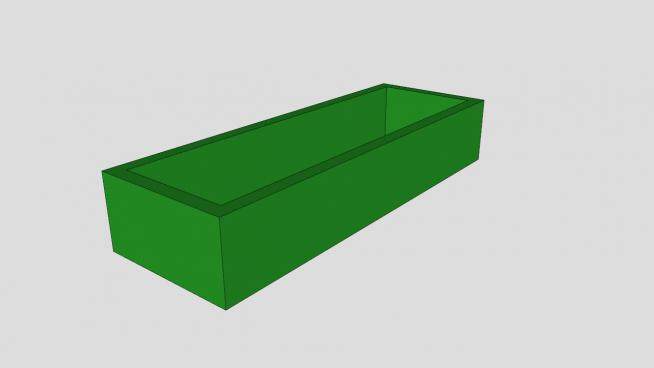 绿色塑料花盆SU模型下载_sketchup草图大师SKP模型