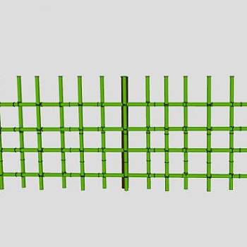 庭院篱笆SU模型下载_sketchup草图大师SKP模型