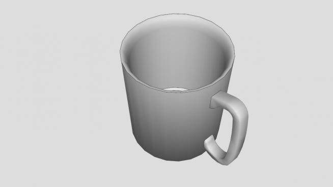 陶瓷咖啡杯SU模型下载_sketchup草图大师SKP模型