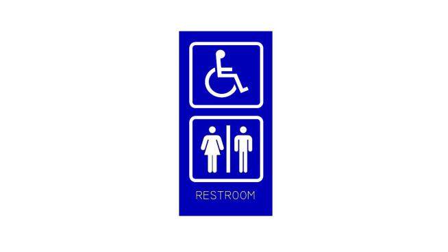 厕所标志残疾男女通用SU模型下载_sketchup草图大师SKP模型