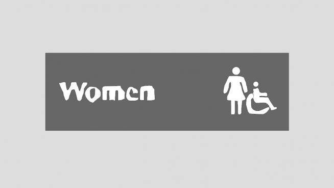 女性厕所标志挂件SU模型下载_sketchup草图大师SKP模型