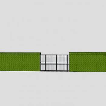 植物高篱围栏SU模型下载_sketchup草图大师SKP模型