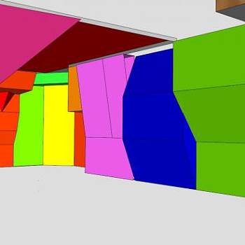运动攀岩墙SU模型下载_sketchup草图大师SKP模型