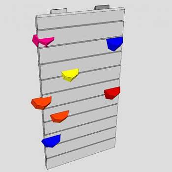 现代运动攀岩墙SU模型下载_sketchup草图大师SKP模型