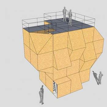 装饰墙攀岩墙SU模型下载_sketchup草图大师SKP模型