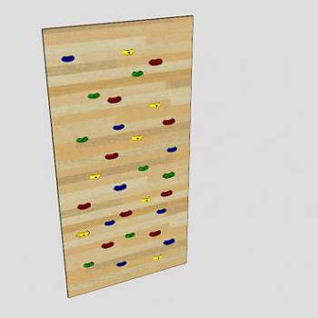 装饰攀岩墙SU模型下载_sketchup草图大师SKP模型
