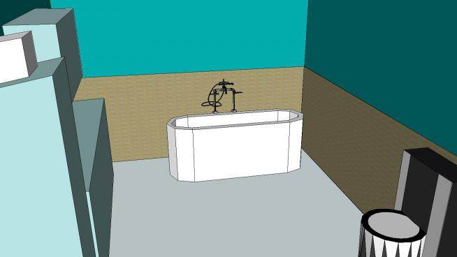 浴室装修卫生间SU模型下载_sketchup草图大师SKP模型