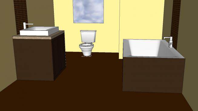 现代卫浴浴室SU模型下载_sketchup草图大师SKP模型