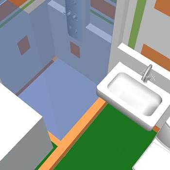 新鲜卫生间装修浴室SU模型下载_sketchup草图大师SKP模型