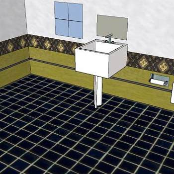盥洗室卫生间SU模型下载_sketchup草图大师SKP模型