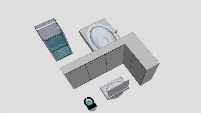 浴室独立卫生间SU模型下载_sketchup草图大师SKP模型