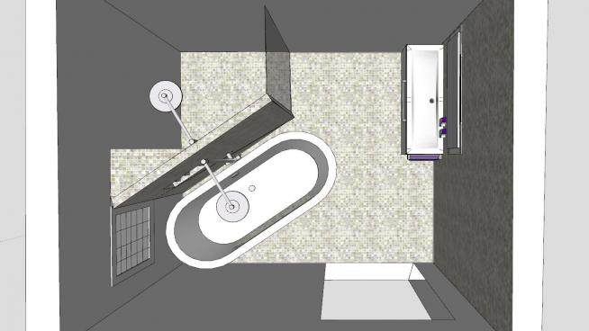 卫生间更衣室浴室SU模型下载_sketchup草图大师SKP模型