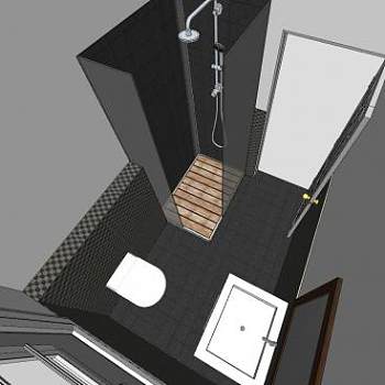 淋浴房更衣室SU模型下载_sketchup草图大师SKP模型