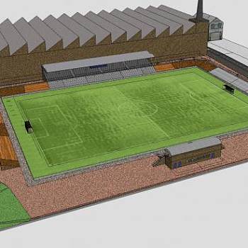 球迷场所工厂路SU模型下载_sketchup草图大师SKP模型