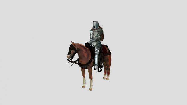 马背上的骑士SU模型下载_sketchup草图大师SKP模型