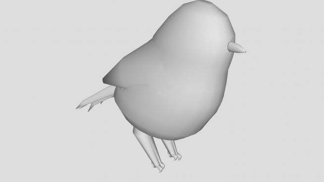 3D小鸟动物SU模型下载_sketchup草图大师SKP模型