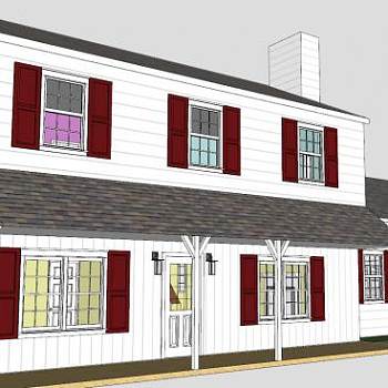 住宅建筑售楼处SU模型下载_sketchup草图大师SKP模型