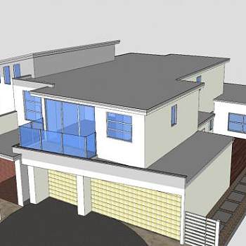 楼房售楼处房子SU模型下载_sketchup草图大师SKP模型