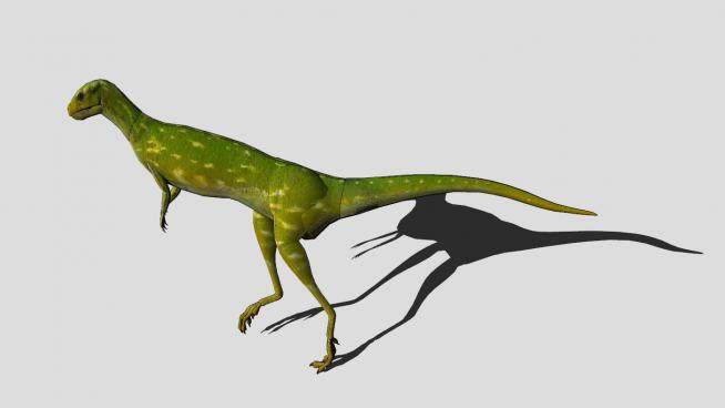 蜥形纲恐龙莱索托龙SU模型下载_sketchup草图大师SKP模型