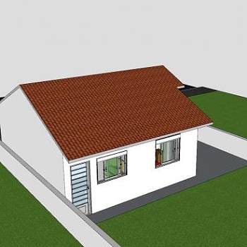 标准钢框架售楼处SU模型下载_sketchup草图大师SKP模型