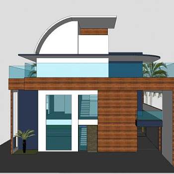 现代大房子售楼处SU模型下载_sketchup草图大师SKP模型